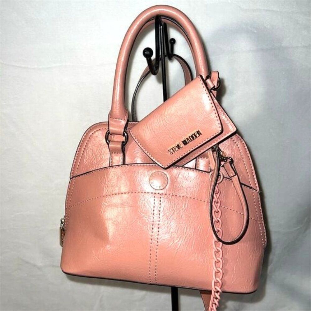 Steve Madden Sienna - Peony Pink Crossbody Satchel Bag with Coin Purse